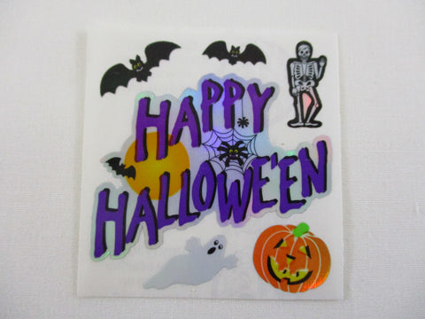 Sandylion Happy Halloween Skeleton Ghost Shinny Sticker Sheet / Module - Vintage & Collectible - Scrapbooking