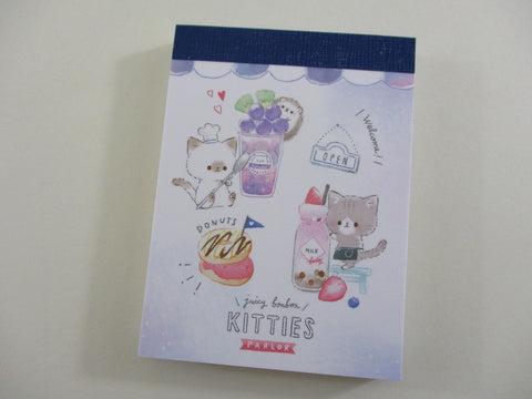 Cute Kawaii Q-Lia Cafe Parlor Cat Kitties Mini Notepad / Memo Pad - Stationery Design Writing Paper Collection