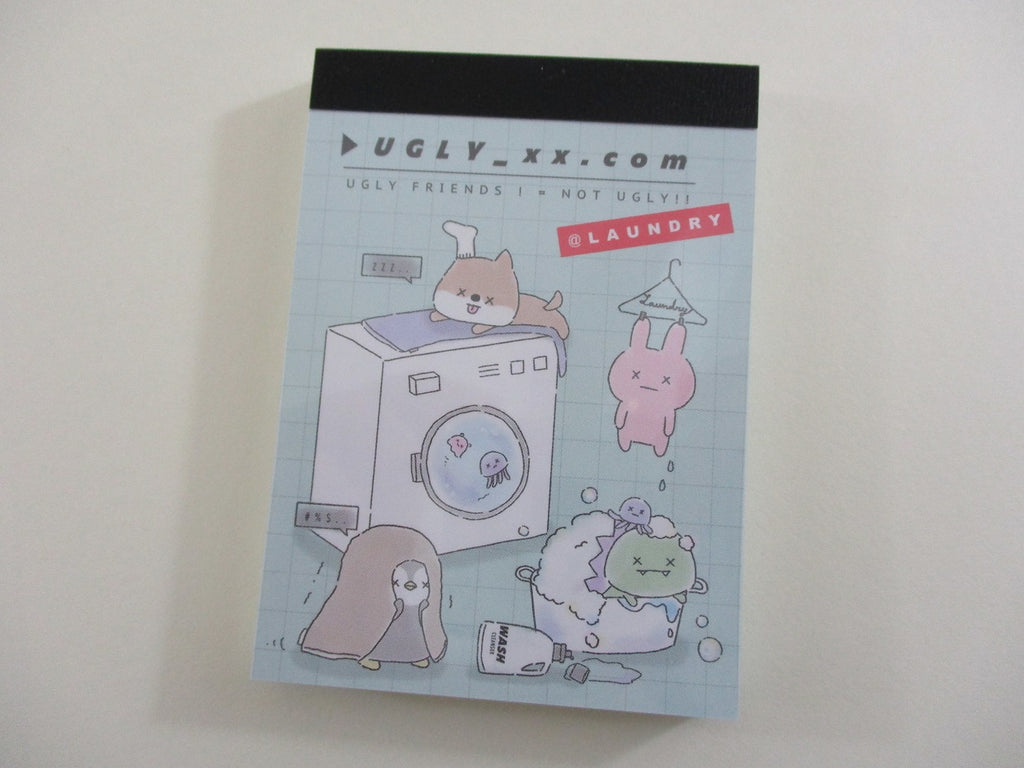 Cute Kawaii Kamio Dog Rabbit Penguin Laundry Friends Mini Notepad / Memo Pad - Stationery Designer Writing Paper Collection