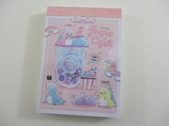 Cute Kawaii Q-Lia Dino Cafe Bubble Tea Drink Mini Notepad / Memo Pad - Stationery Design Writing Collection