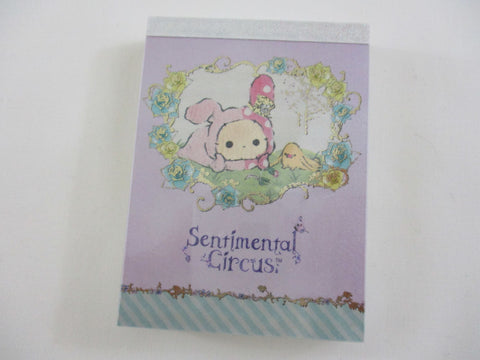 Cute Kawaii San-X Sentimental Circus Mini Notepad / Memo Pad - O - Vintage Rare