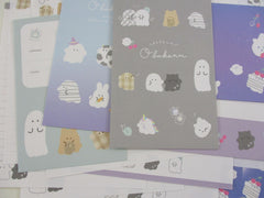 Cute Kawaii Crux Ghost Letter Sets Stationery - writing paper envelope
