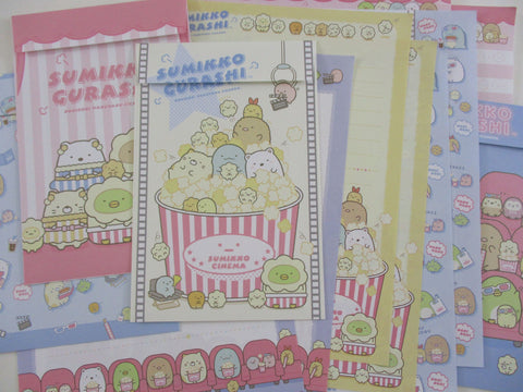 Cute Kawaii San-X Sumikko Gurashi Movie Theater Time Theme Letter Sets - Writing Paper Envelope Stationery Penpal