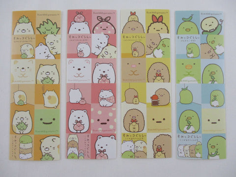 Cute Kawaii San-X Sumikko Gurashi Sticker Sheet - 4 strips - for Journal Planner Craft Stationery