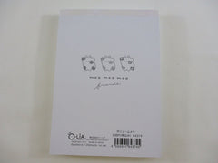 Cute Kawaii Q-Lia Dear Moo Moo Cow 4 x 6 Inch Notepad / Memo Pad - A - Stationery Designer Paper Collection