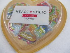 Cute Kawaii Mind Wave Heart Holic Candy Drop Style Flake Stickers Pack - C #Fun Weekend - for Journal Planner Agenda Craft Scrapbook