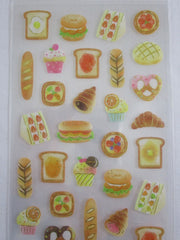 Cute Kawaii Mind Wave Cherie Couleur Bakery Bread Croissant Sandwich Pretzel Sticker Sheet - for Journal Planner Craft Organizer Calendar