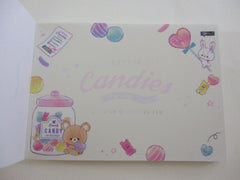 Cute Kawaii Q-Lia Poppin Candies Bear Rabbit Mini Notepad / Memo Pad - Stationery Designer Paper Collection