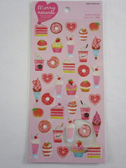 Cute Kawaii Mind Wave Merry Berry Pink Sweets Drink theme Sticker Sheet - for Journal Planner Craft Organizer