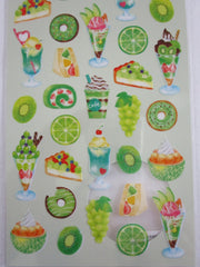 Cute Kawaii Mind Wave Merry Berry Green Kiwi Sandwich Cake Food Drink theme Sticker Sheet - for Journal Planner Craft Organizer