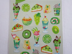 Cute Kawaii Mind Wave Merry Berry Green Kiwi Sandwich Cake Food Drink theme Sticker Sheet - for Journal Planner Craft Organizer