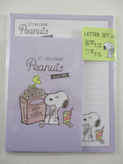 Cute Kawaii Snoopy Popcorn Letter Set Pack - Stationery Writing Paper Penpal Collectible