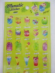 Cute Kawaii Mind Wave Menutic Colorful Fruit Juice Drink Sticker Sheet - for Journal Planner Craft Organizer