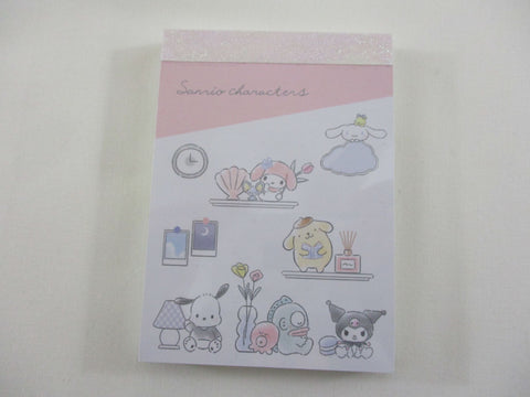 Cute Kawaii Sanrio Characters Cinnamoroll My Melody Kuromi Pochacco Purin Mini Notepad / Memo Pad Kamio - Stationery Designer Paper Collection