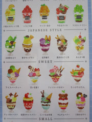 Cute Kawaii Mind Wave Menutic Parfait Frozen Dessert Sticker Sheet - for Journal Planner Craft Organizer