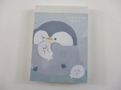 Cute Kawaii Q-lia Mugyutto Penguin Friends Mini Notepad / Memo Pad - Stationery Designer Paper Collection