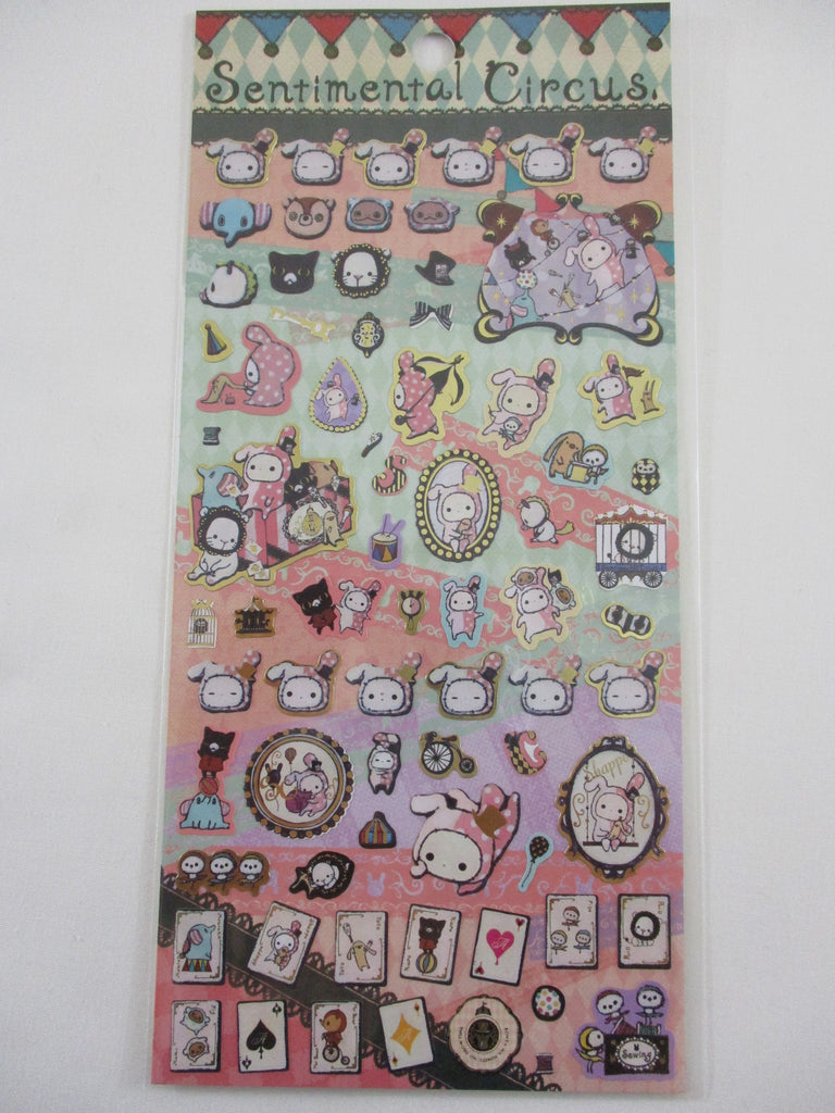 Cute Kawaii San-X Sentimental Circus Sticker Sheet 2010 - for Planner Journal Scrapbook Craft