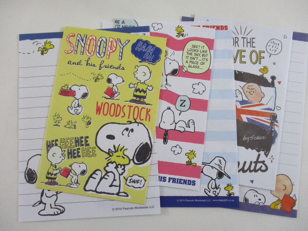 Cute Kawaii Kamio Peanuts Snoopy Mini Letter Sets - D - Stationery Small Note Envelope
