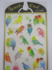 Cute Kawaii Mind Wave Weekend Series - Birds Sticker Sheet - for Journal Planner Craft