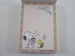 Cute Kawaii Peanuts Snoopy Mini Notepad / Memo Pad Kamio - G Cafe Time - Stationery Designer Paper Collection