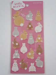 Cute Kawaii Mind Wave Rabbit Bunnies Sticker Sheet - for Journal Planner Craft