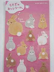 Cute Kawaii Mind Wave Rabbit Bunnies Sticker Sheet - for Journal Planner Craft