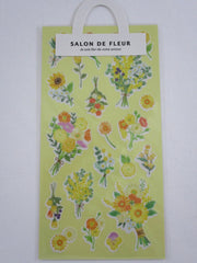 Cute Kawaii Mind Wave Flower Parlor Salon de Fleur Sticker Sheet - I - for Journal Planner Craft Organizer Calendar Garden Spring Nature