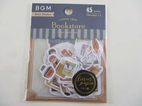Cute Kawaii BGM Linen Paper Sticker Series Flake Stickers Sack - Bookstore - for Journal Agenda Planner Scrapbooking Craft