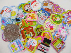 Christmas Winter Santa Ginger Bread Snowman Flake Stickers - 40 pcs