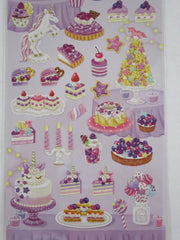 Cute Kawaii Mind Wave Lavish Sweets - Purple Blueberry Sticker Sheet - for Journal Planner Craft Organizer