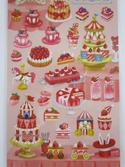 Cute Kawaii Mind Wave Lavish Sweets - Red Strawberry Sticker Sheet - for Journal Planner Craft Organizer