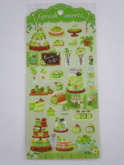 Cute Kawaii Mind Wave Lavish Sweets - Green Lime Kiwi Sticker Sheet - for Journal Planner Craft Organizer