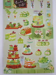 Cute Kawaii Mind Wave Lavish Sweets - Green Lime Kiwi Sticker Sheet - for Journal Planner Craft Organizer
