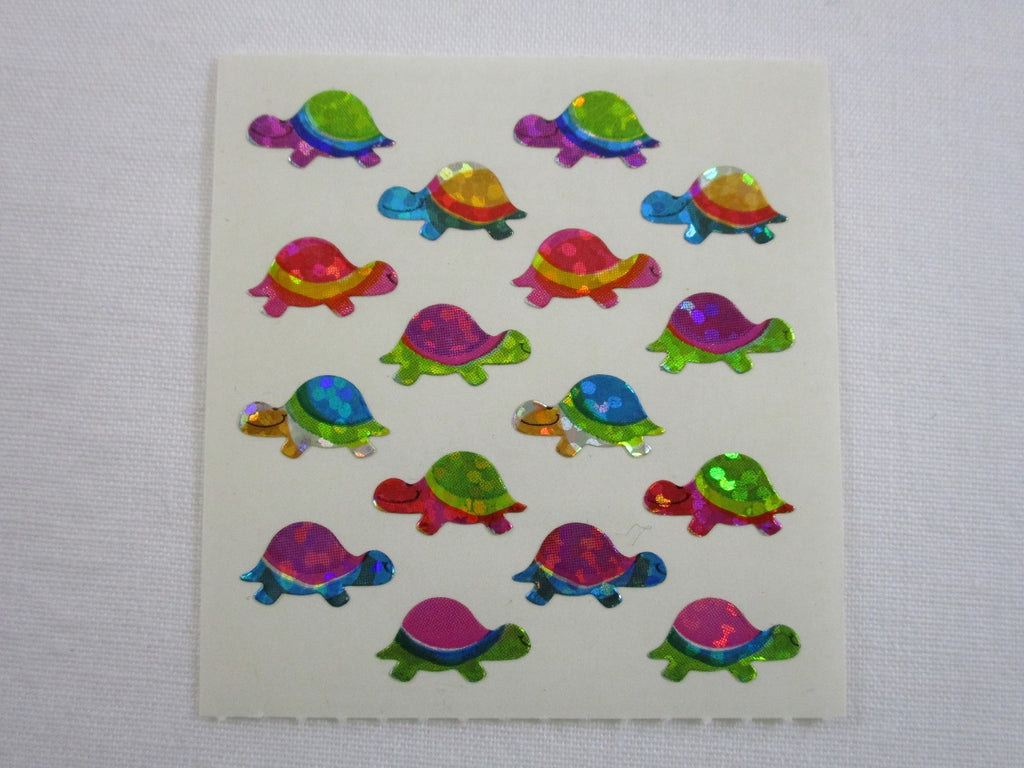 Sandylion Turtles Glitter Sticker Sheet / Module - Vintage & Collectible