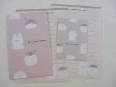 Cute Kawaii Crux Rabbit Mini Letter Sets -Small Writing Note Envelope Set Stationery