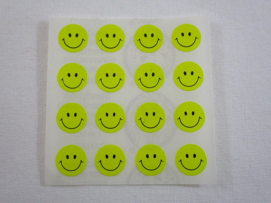 Sandylion Smiley Face Yellow Sticker Sheet / Module - Vintage & Collec –  Alwayz Kawaii