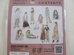 Cute Kawaii MW Amie Girl Style - B Trend Flake Stickers Sack - for Journal Agenda Planner Scrapbooking Craft
