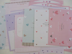 Kamio Amour Hearts Letter Sets - D full of joy - Stationery Writing Paper Envelope