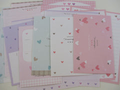 Kamio Amour Hearts Letter Sets - D full of joy - Stationery Writing Paper Envelope