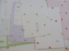 Cute Kawaii Crux Fruity Dream Strawberry Apple Lemon Letter Sets - Stationery Writing Paper Envelope