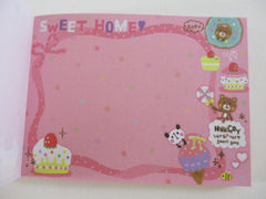 Cute Kawaii  Q-Lia Bear Panda Sweet Mini Notepad / Memo Pad - Stationery Designer Paper Collection