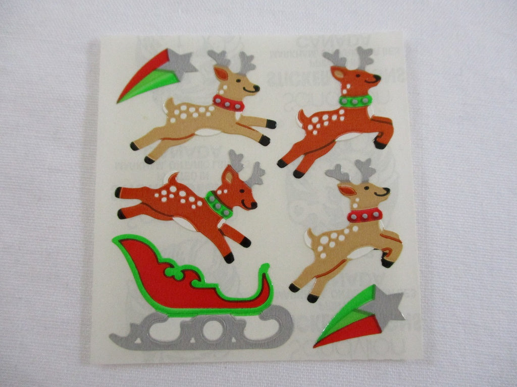 Sandylion Reindeer Christmas Sticker Sheet / Module - Vintage & Collectible