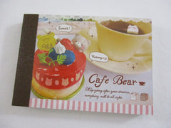 Cute Kawaii Crux Cafe Bear Mini Notepad / Memo Pad - Stationery Designer Paper Collection