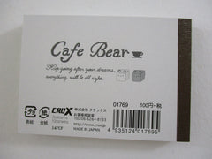 Cute Kawaii Crux Cafe Bear Mini Notepad / Memo Pad - Stationery Designer Paper Collection