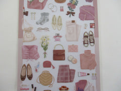 Cute Kawaii MW Girl's Closet Series - Outfit Wardrobe School Work Shoes Bag Accessories E - Pink Sticker Sheet - for Journal Planner Craft