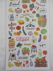 Cute Kawaii MW Drawing Series - A - Fruits and Vegetables Sticker Sheet - for Journal Planner Craft