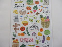 Cute Kawaii MW Drawing Series - A - Fruits and Vegetables Sticker Sheet - for Journal Planner Craft