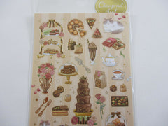 Cute Kawaii MW Choupinet Series - Royal Chocolate Brown Autumn Bake Pie Cat Tea Sticker Sheet - for Journal Planner Craft