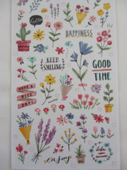 Cute Kawaii MW Drawing Series - C - Flowers Garden Bloom Sticker Sheet - for Journal Planner Craft