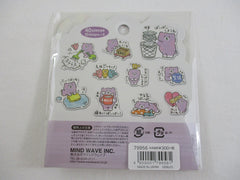 Cute Kawaii Mind Wave 30th Anniversary - Bear Flake Stickers Sack - for Journal Agenda Planner Scrapbooking Craft